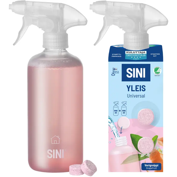 SINI Yleispuhdistusaine, starttipakkaus – pullo + 2 tablettia