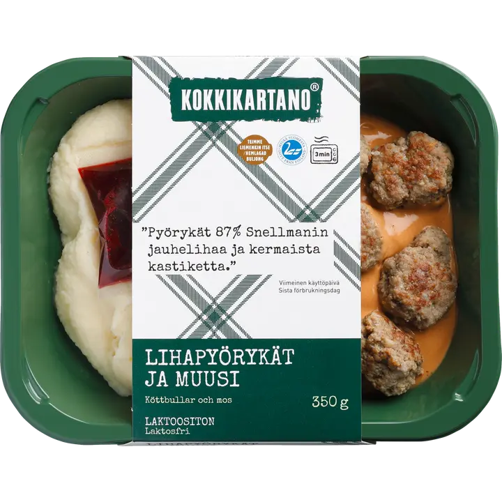 Kokkikartano Lihapyörykät ja muusi 350g