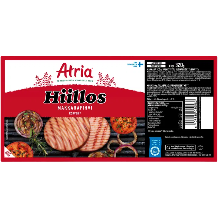 Atria Hiillos Makkarapihvi 320g