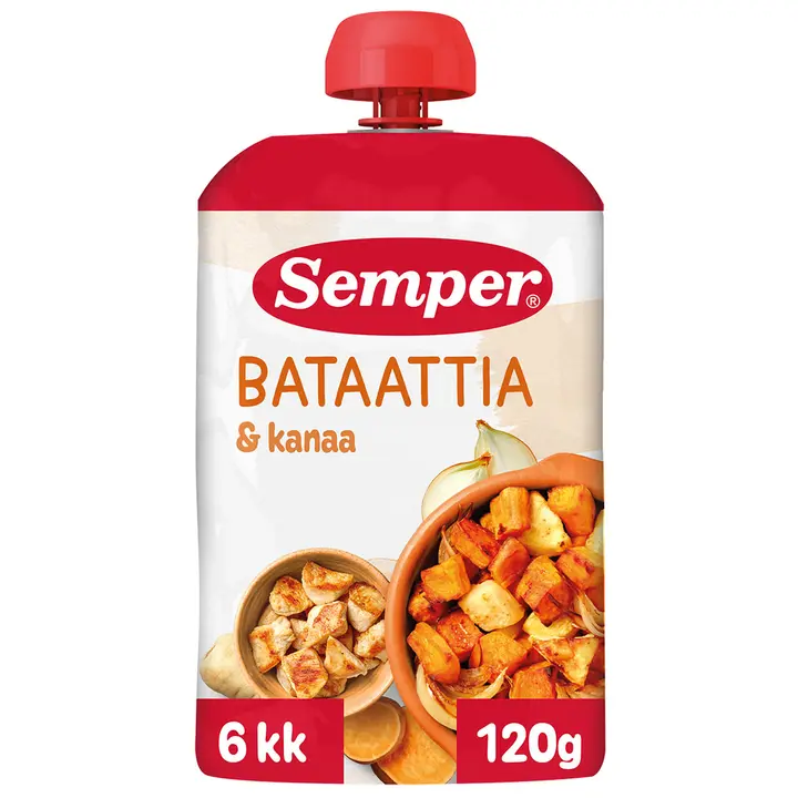 Semper Bataattia & kanaa lastenateria 6kk 120g