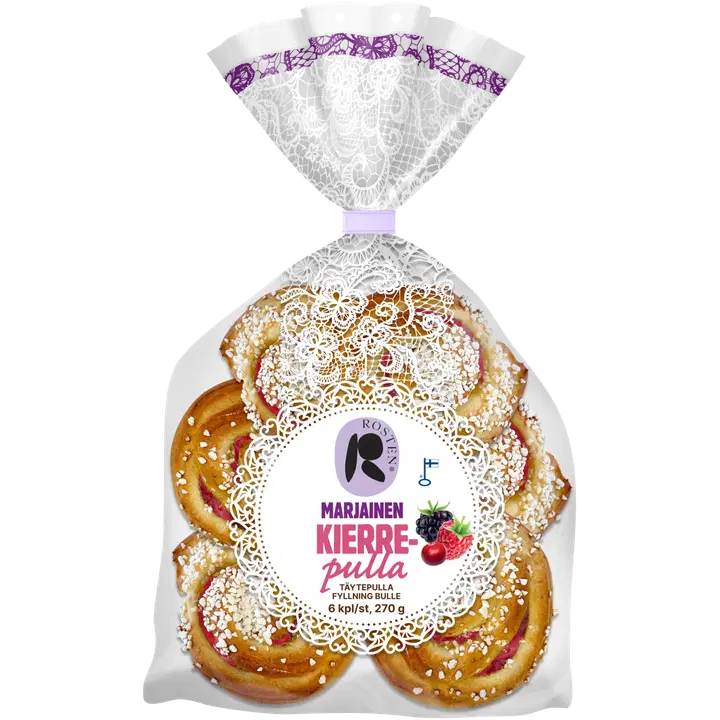 Rosten Marjainen Kierrepulla täytepulla 6x45g