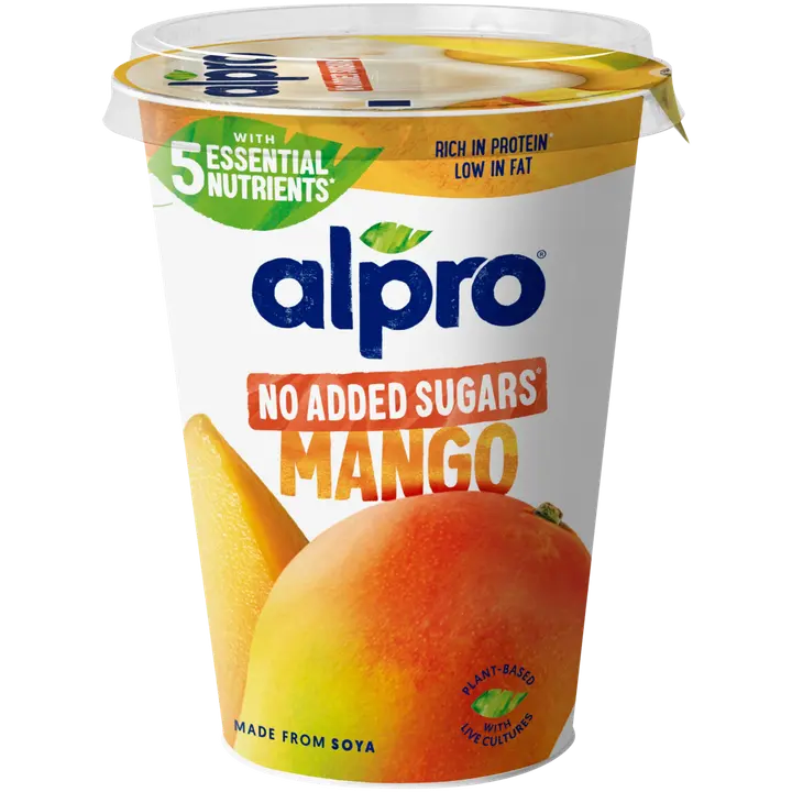 Alpro More fruit, no added sugars Hapatettu soijavalmiste mango 400g