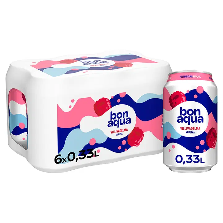 6-pack Bonaqua Villivadelma Hiilihapotettu juoma tölkki 0,33 L