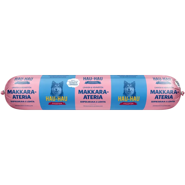 Hau-Hau Champion Makkara-ateria siipikarjaa ja lohta 500 g