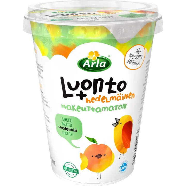 Arla Luonto+ AB makeuttamaton hedelmäinen laktoositon jogurtti 400 g