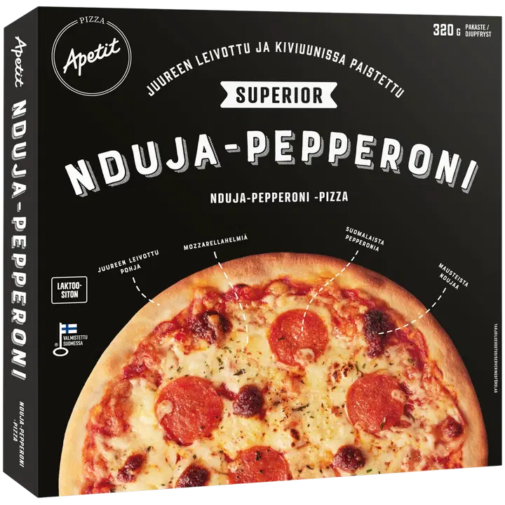 Apetit Superior Nduja-pepperoni pizza pakaste 320g