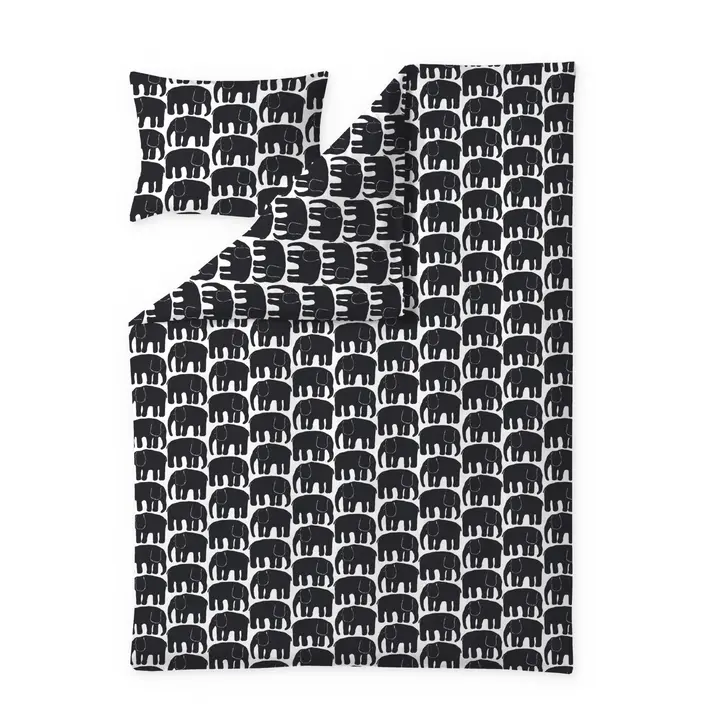 VOODIPESUKOMPLEKT EL MUST/VALGE 150X210