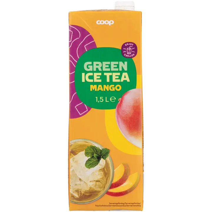 Coop vihreä jäätee mango 1,5 l