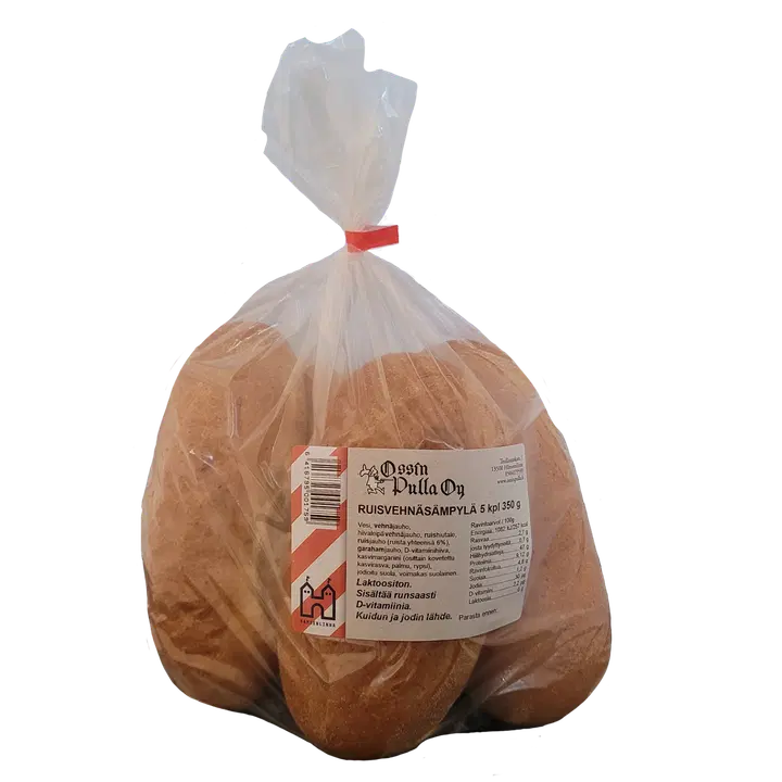 Ossin Pulla, 350 g, Ruisvehnä sämpylä 5 kpl