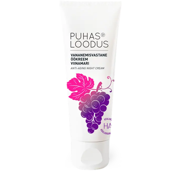 Puhas Loodus öökreem vananemisvastane viinamari 75ml