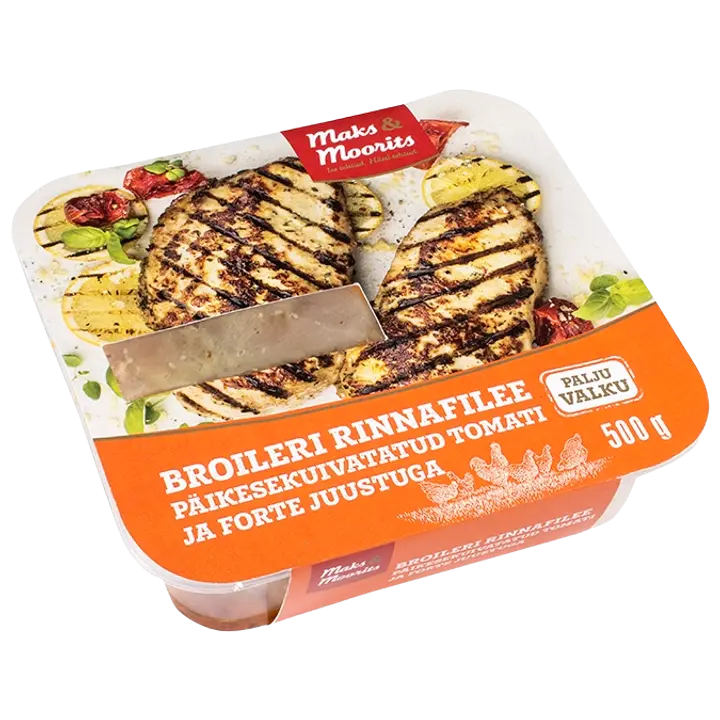 Broileri rinnafilee päikesekuivatatud tomati ja Forte juustuga 500g