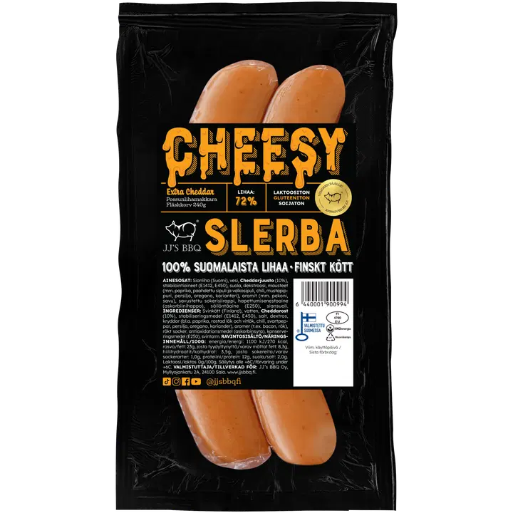 JJ's BBQ Cheesy Slerba makkara 240 g