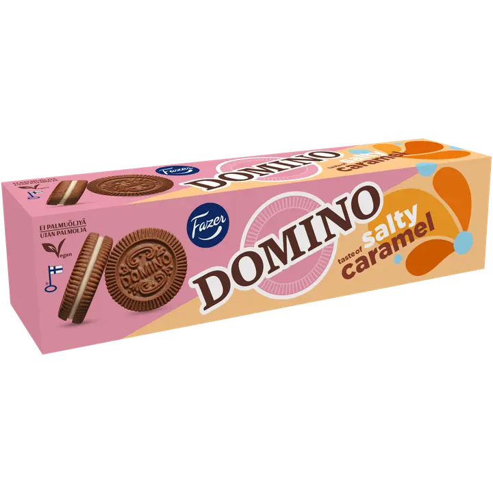 Fazer Domino Salty Caramel keksi 175g