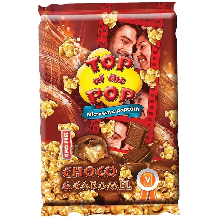 TOP of the POP 100g Mikropopcorn suklaan ja karamellin makuinen