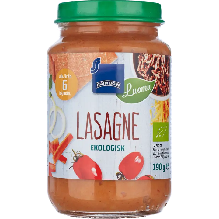 Rainbow luomu lasagne 6kk 190g