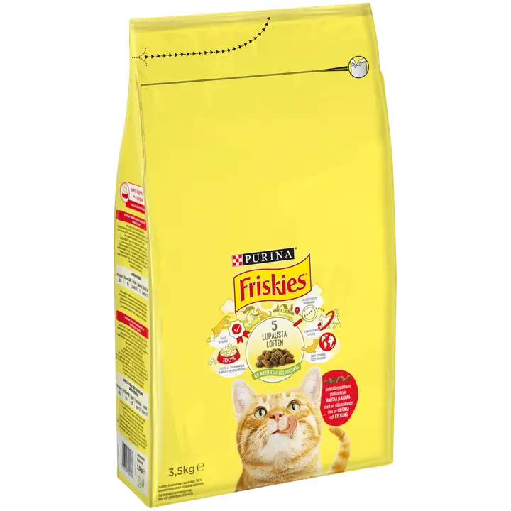 Friskies 3,5kg Adult Nautaa ja Kanaa kissanruoka