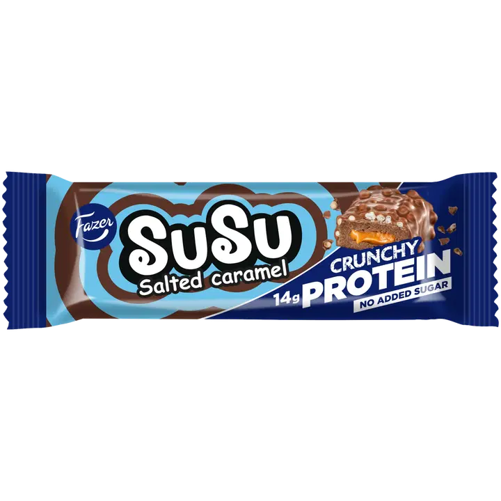 Fazer Susu Crunchy proteiinibatoon Soolakaramell  45g