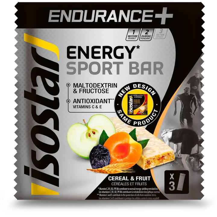 Isostar Puuviljadega süsivesikuterikas energiabatoon 3x40 g