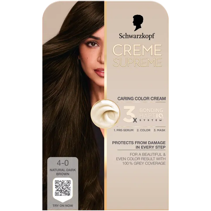 Juuksevärv Schwarzkopf Creme Supreme 4-0 Natural Dark Brown