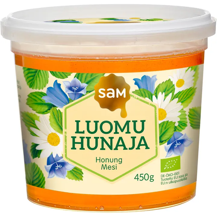 Hunajainen SAM Luomuhunaja 450g