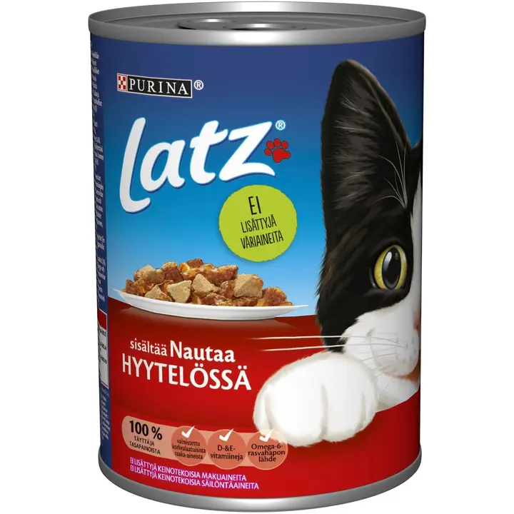 Latz 400g Sisältää Nautaa Hyytelössä kissanruoka
