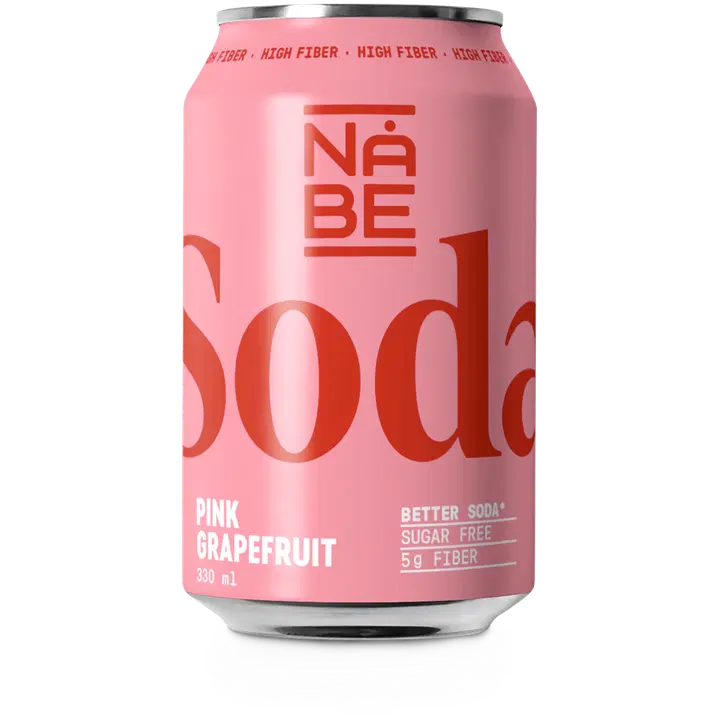Nåbe Soda pinkin greipin makuinen hiilihapotettu virvoitusjuoma 330ml