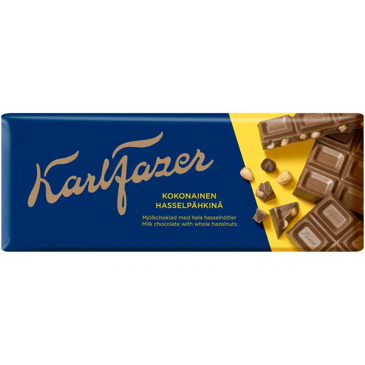 Karl Fazer kokonainen hasselpähkinä suklaalevy 200g