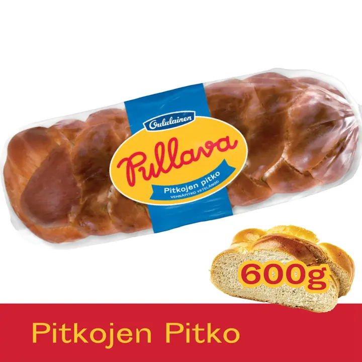Oululainen Pullava Pitkojen pitko 600g, vehnäpitko