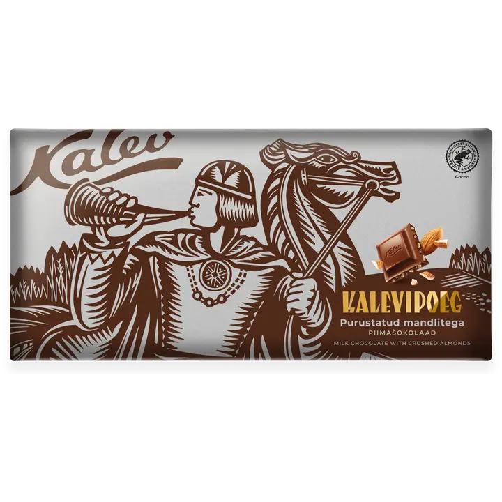 KALEV Kalevipoeg piimašokolaad purustatud mandlitega 270g