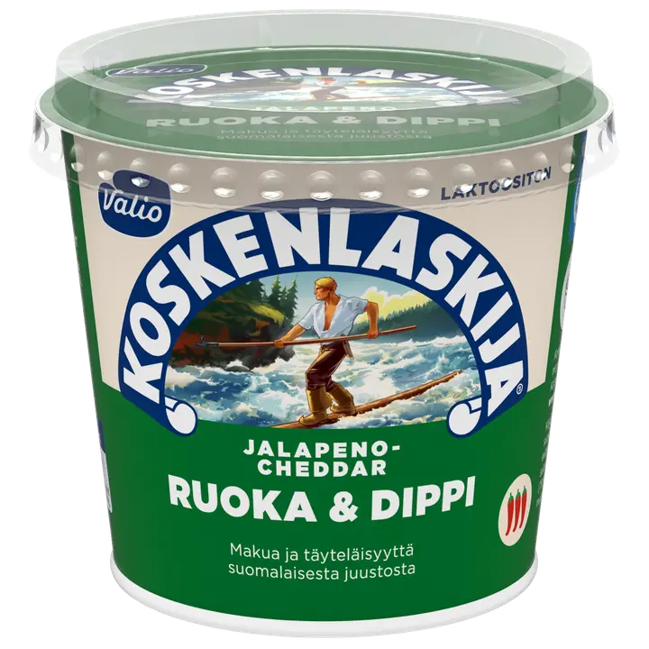 Valio Koskenlaskija® Ruoka & Dippi e250 g jalapeno-cheddar laktoositon