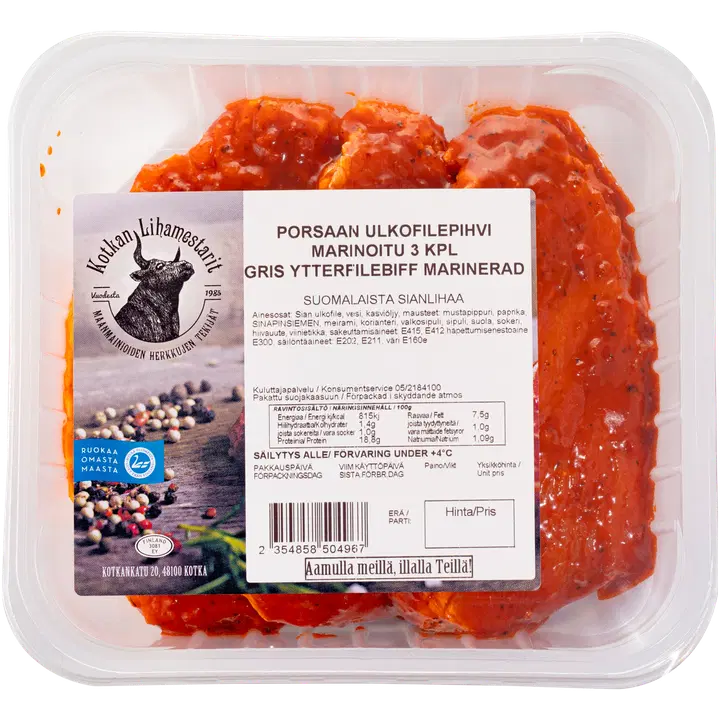 Kotkan lihamestarit porsaan ulkofileepihvi marinoitu n. 500 g
