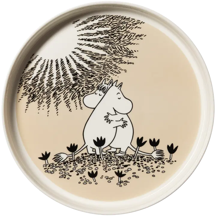 Moomin Arabia Muumi piirakkavuoka 28cm Rakkaus beige