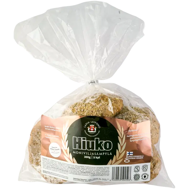 Lapin Leipomo Hiuko Palat moniviljasämpylä 5kpl/300g
