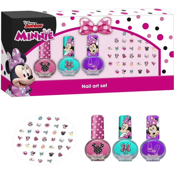 Disney Junior Minni kynsisetti (sis.3 kynsilakkaa, kynsitarroja)