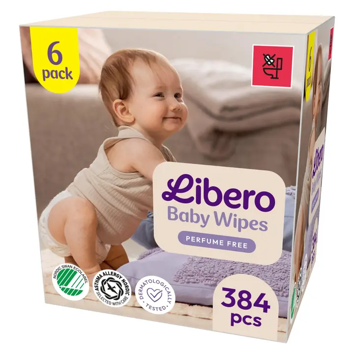 LIBERO puhdistuspyyhe 384 kpl, 6-pack