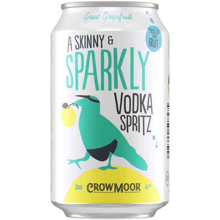 Crowmoor Vodka Spritz Great Grapefruit maustettu alkoholijuoma 4,1 % tölkki 0,33 L
