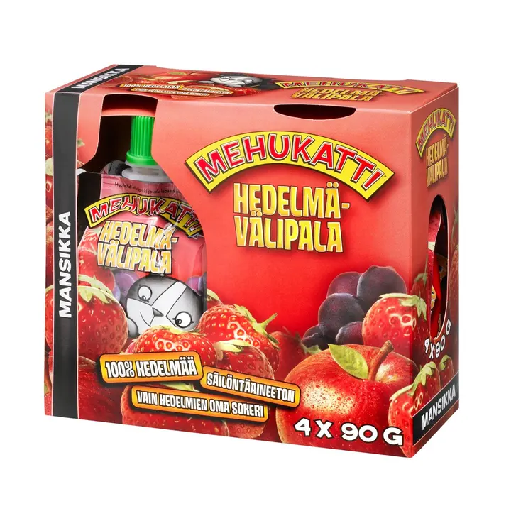 Mehukatti mansikka hedelmävälipala 4x90g