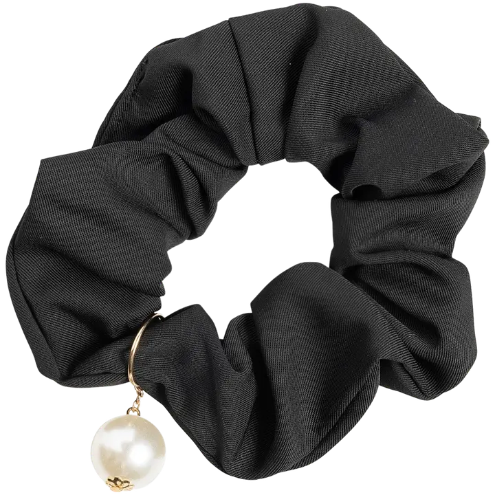 Cailap juuksekumm scrunchie pärliga must