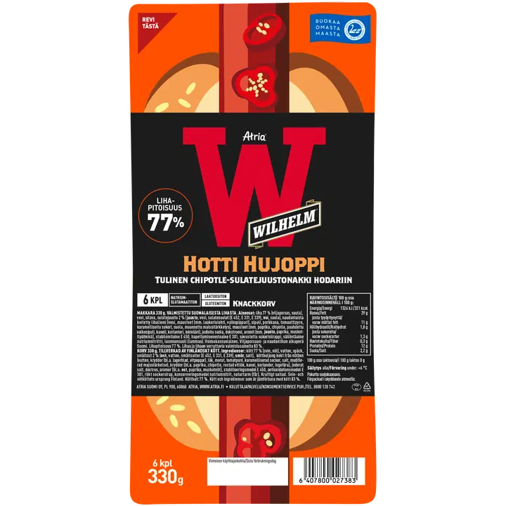 Atria Wilhelm Hotti Hujoppi 6 kpl 330g