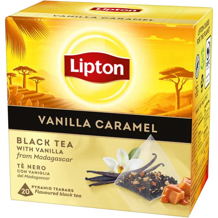 Lipton Vanilla Caramel 20pss musta tee