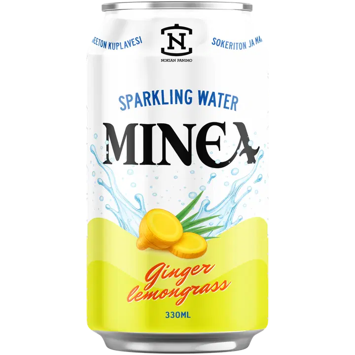 Minea Ginger & Lemongrass maustettu vesi 0,33l