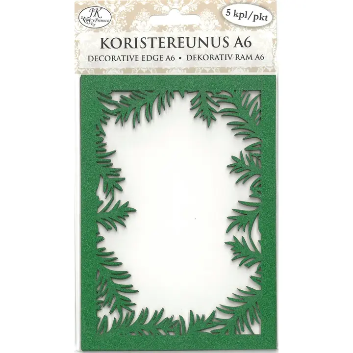 J.K. Primeco koristereunus A6 Havut vihreä glitter 5kpl