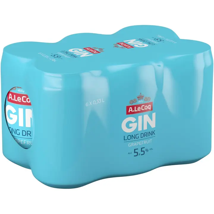 6 x A. Le Coq GIN&Grapefruit Long Drink 5,5% 0,33 l tlk
