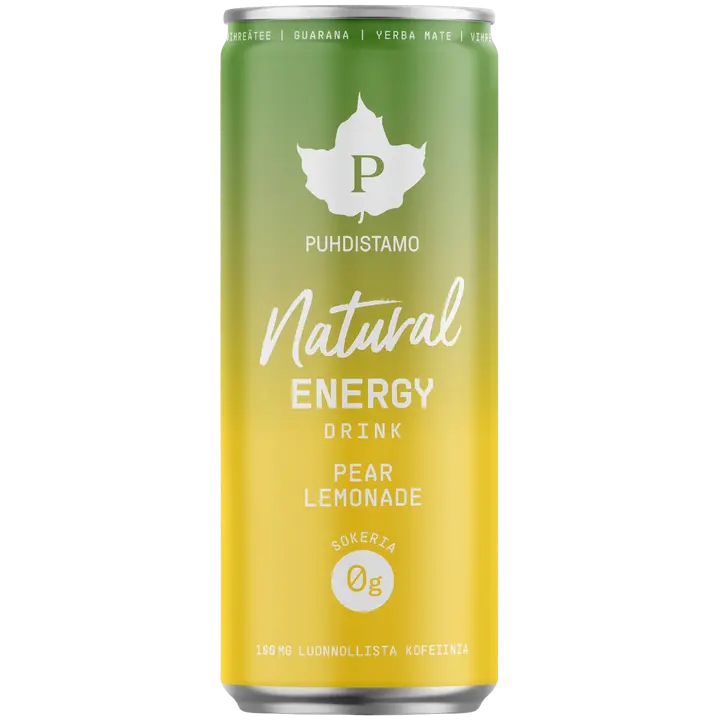 Puhdistamo Natural Energy Drink Pear Lemonade 330 ml