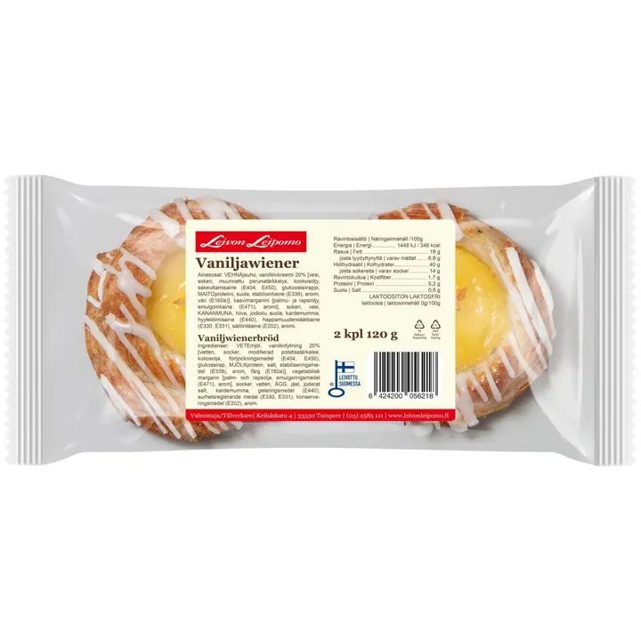 Leivon Leipomo vaniljawiener 2 kpl 120g