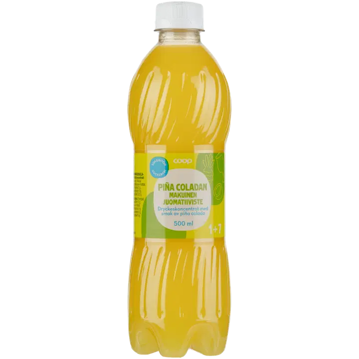 Coop sokeriton Pina Coladan makuinen juomatiiviste 0,5l