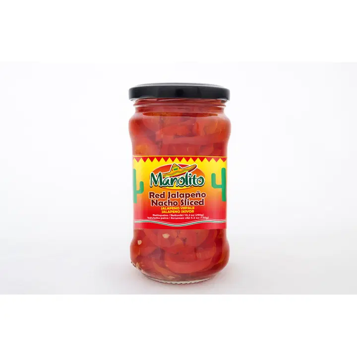 Manolito Punaiset Jalapenoviipaleet 290g/150g