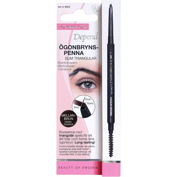 Depend Everyday Eye Slim Triangular Kulmakynä keskiruskea 9022