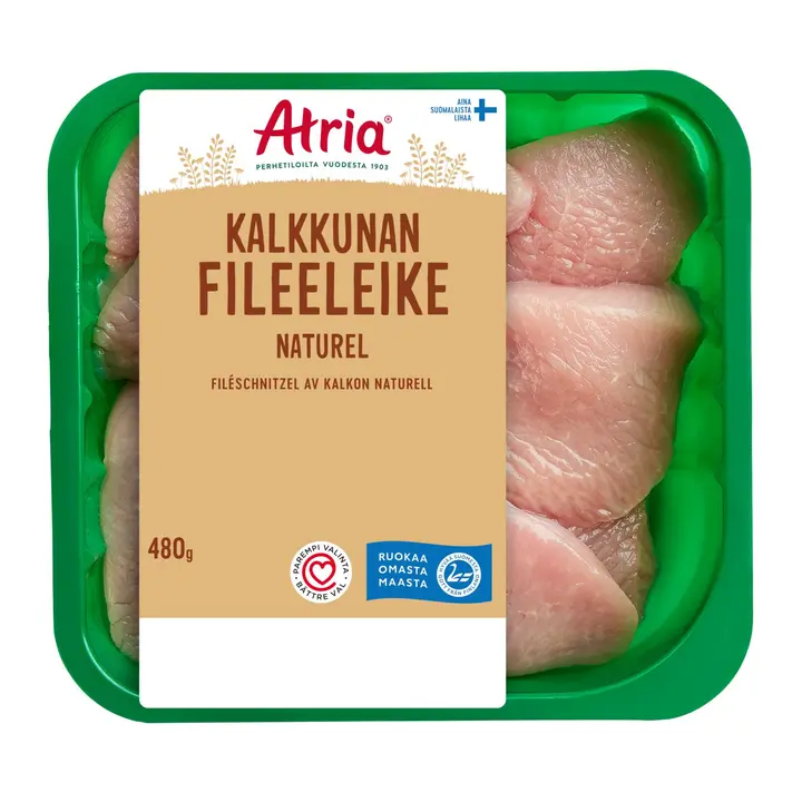 Atria Kalkkunan Fileeleike Naturel 480g