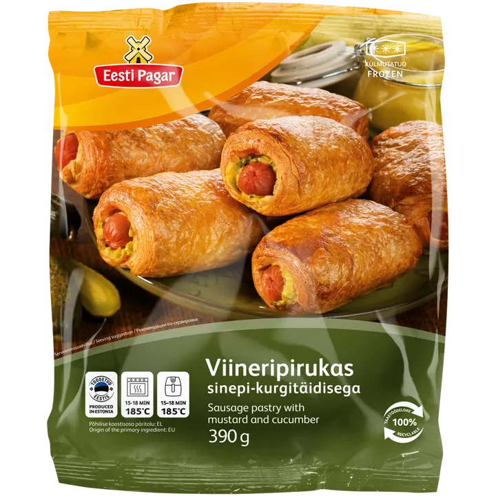 Viineripirukas sinepi-kurgitäidisega, 390 g